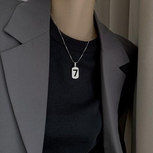 TIMEONLY Delicate Love Heart Coin Portrait Square Titanium Steel Pendant Necklaces Chunky Hollow OT Lock Necklace for Women