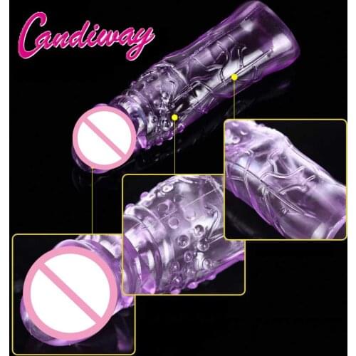 Reusable Delay condom Impotence contraceptive Penis shape extension sleeves Sex products men toy extend dildo lasting cock ring