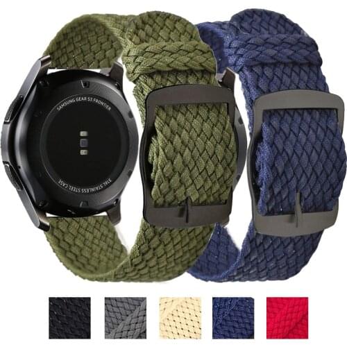 Band for Samsung Galaxy watch 46mm band Nylon active 2 Gear S3 strap Huami Amazfit Bip wrist loop 20mm 22mm Replacement Straps
