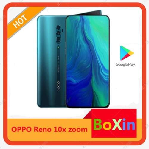 Original Oppo Reno 10x zoom Mobile Phone Snapdragon 855 6.6" IPS 2340X1080 8GB RAM 256GB ROM 48.0MP Slide Camera NFC Fing