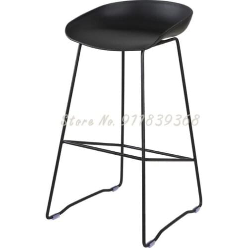 Nordic Modern Simple Bar Chair Household High Stool Bar Stool Restaurant Creative Iron Bar Chair Dining Bar Chair
