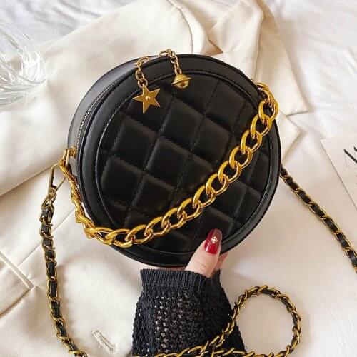 Crossbody Bags For Women 2020 Round Shoulder Bag Solid Color Leather Handbag And Purse Womens Bag Quality Ladies MessengerPack