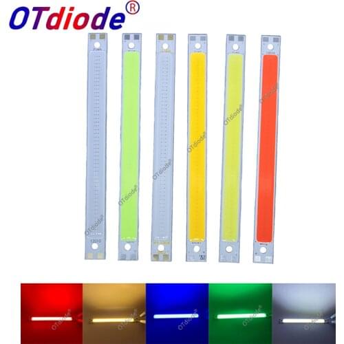 LED COB Strip 120*10mm Light Lamp 9V 12V DC 10W Warm White Blue Red Green FLIP Chips for DIY Car light cob led tubes