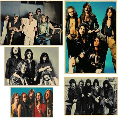 Deep Purple Home Furnishing decoration Kraft acid rock music Poster Drawing core Wall stickers