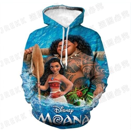 Moana Cartoon Anime 3D Print Mens Clothing Fashion Streetwear Women Oversize Hoodies Long Sleeve Spring Children Sweatshirt