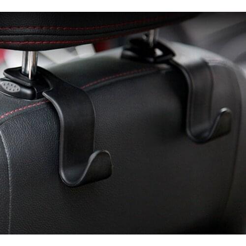 2pcs Universal Car Headrest Auto Interior Accessories Multifunction Back Seat Hook For Hanging Car Hanger Bag Organizer