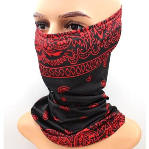 Magic headband Popular polyster face mask bandana cashew flower ice silk scarf multi-function printed scarf