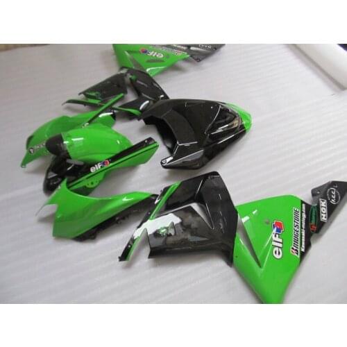 High Quality Plastic Fairing Kits For Kawasaki ZX10R 2004 2005 NINJA ZX 10R 04 05 Green Black Bodywork Fairings Set SZ65