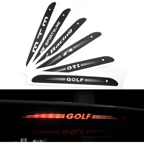 Carbon Fiber Brake Light Sticker High Luminous Brake Decorative Cover For VW Volkswagen GOLF 6 5 7 t5 t7 MK6 MK7 POLO Accessorie