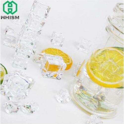 5pcs/Set Transparent Fake Ice Cubes Reusable Photography Props Artificial Acrylic Crystal Cubes Wedding Display Decor Supplies