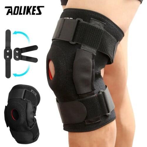 AOLIKES 1PC Knee Joint Brace Support Adjustable Knee Stabilizer Kneepad Strap Patella Protector Orthopedic Arthritic Guard