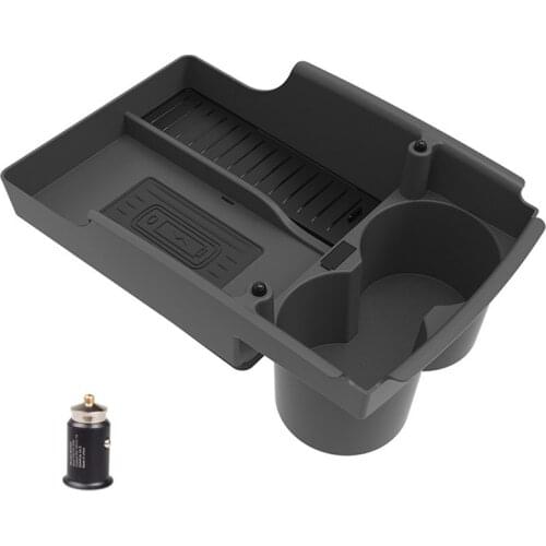 Model S/X Wireless Charger, QI Wireless Phone Charging Pad Car Center Console Storage Cup Holder for Tesla Model X/S -2019