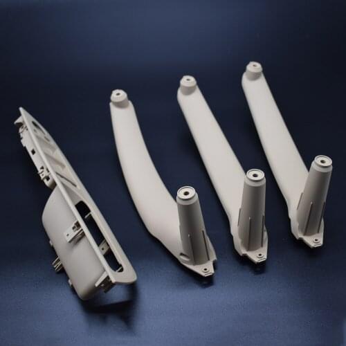 Beige Black Car left Right Interior Door Armrest Handle Inner Panel Pull Trim Cover For BMW E70 E71 X5 X6 LHD