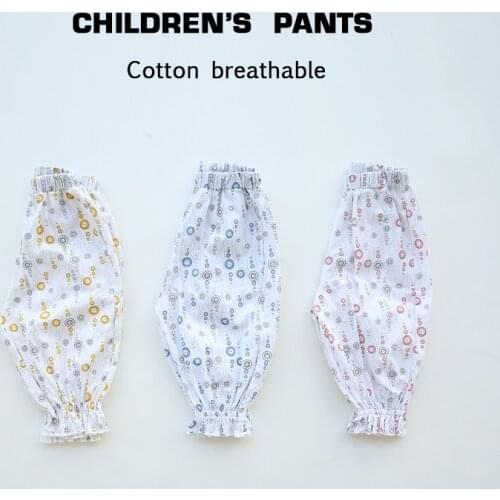 Childrens Anti-mosquito Pants Baby Lantern Pants Boys and Girls Summer Kids Toddler Casual Pants Leggings Girl Children Pants