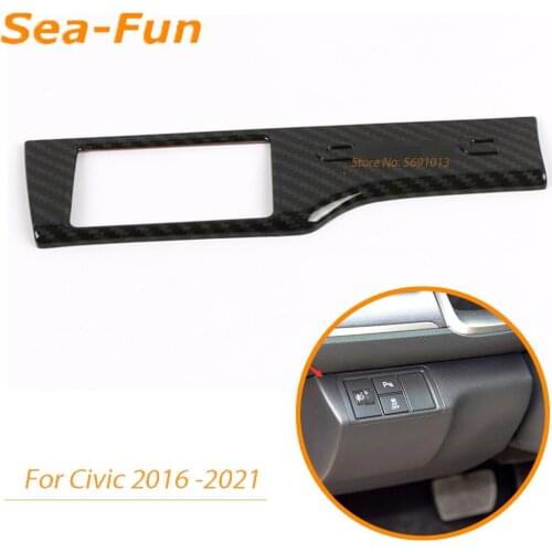 For Honda Civic 10th 2016 2017 2018 2019 2020 2021 Headlight Adjustment Switch Cover Trim Frame Decoractive Interior Accessories