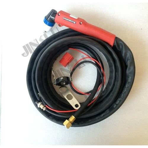 P80 Air Plasma Cutting Torch Square Handle M16*1.5 Connector 5 Meters Leather Cable 80Amp