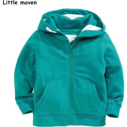 Little maven 2018 autumn winter boys brand clothes children Hoodies & Sweatshirts boys solid color fleece V0130