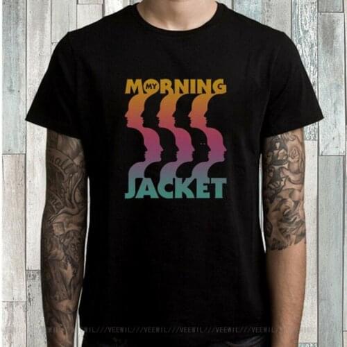 My Morning Jacket Rock Band Logo Mens Black T-Shirt Size S M L XL 2XL 3XL Retro O Neck Tops TEE Shirt