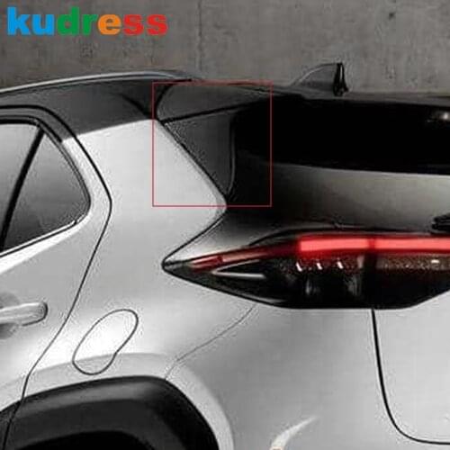 Rear Window Spoilar Cover Trim For Toyota Yaris Cross Hybrid 2020 2021 ABS Chrome Tail Window Strip Car Styling Accessories 2pcs