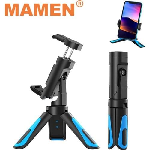 MAMEN Mini Desktop Phone Tripod With 58-90mm Clip Holder 1/4 inch Screw For HUAWEI IPhone Xiaomi Smartphones Camera Tripod