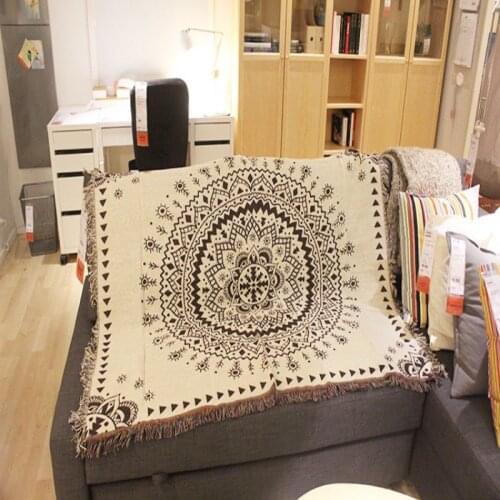 New Tapestry Wall Hanging Mandala Series Printing Beach Towel Mat Cotton Linen Blanket Yoga Mat Shawl Mat Carpet Home Cushion