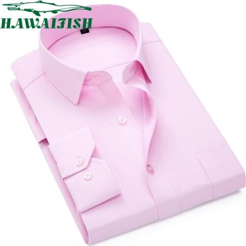 2021 new spring and autumn mens long-sleeved shirt business professional shirt mens casual slim top