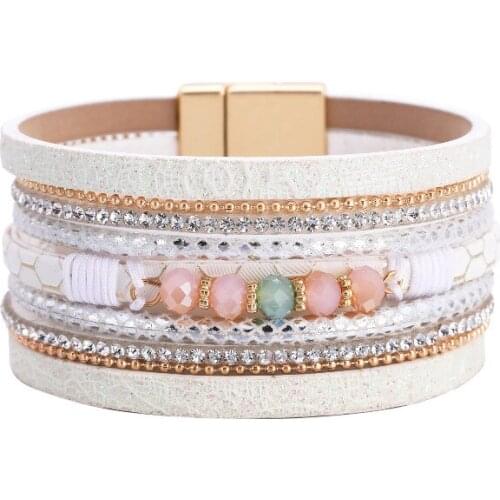 ORNAPEADIA Bracelet for Women Bohemian Ethnic Style Retro Accessories Multilayer Broad-Bound Bracelet Girls Wholesale Jewelry