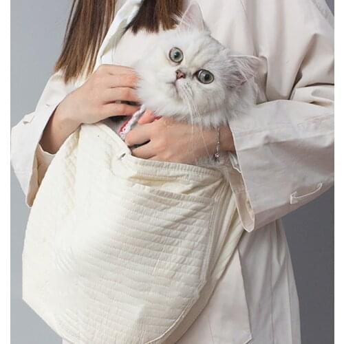 Pet Cat Carrier Bag Outdoor Travel Handbag Breathable Sling Shoulder Bag Outdoor Puppy Kitten Carrier for Cats Comfort Tote Bag