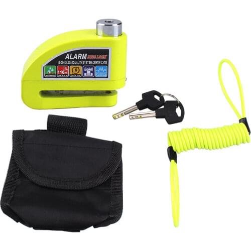 Free Shipping waterproof motorcycle alarm lock bike lock security anti-theft lock moto disc brake lock +bag+Reminder rope