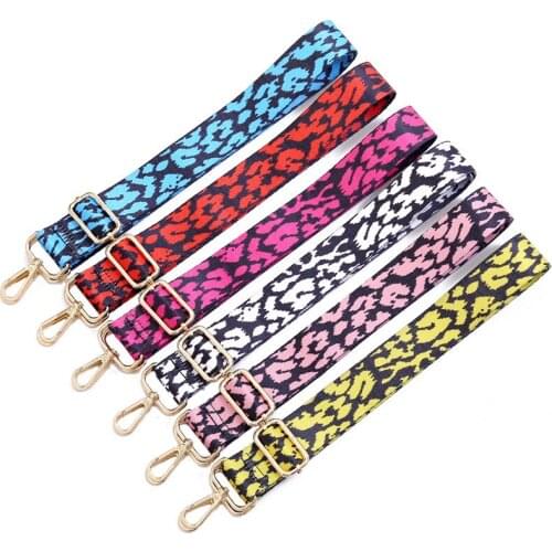 Colored Belt Shoulder Bags Strap Accessories for Women Nylon Rainbow Adjustable Handbag Straps Decorative Handle Ornament Gifts