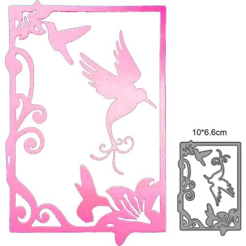 Bird Flower Frame Metal Cutting Dies Stencils Dies For Scrapbooking Dies Decoration Embossing Die Cut Handcraft Dies Template
