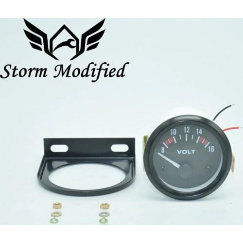 SuTong New 2'' 52mm Mechanical Car Auto Volt Voltmenter Voltage Meter Gauge LED 8-16V