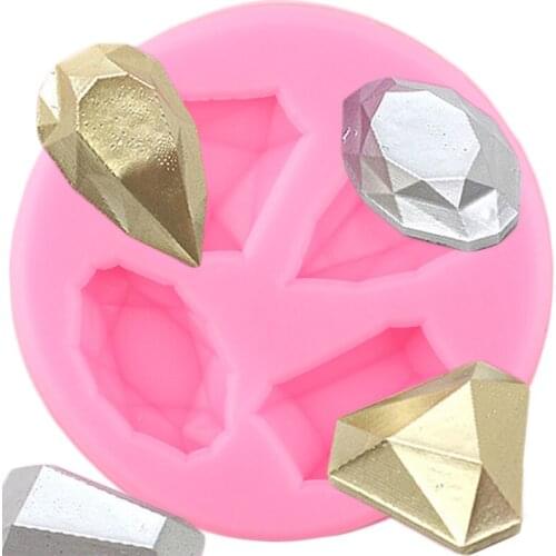 Gem Jewelry Cake Border Silicone Molds Wedding Cupcake Topper Fondant Cake Decorating Tools Gumpaste Chocolate Candy Clay Moulds