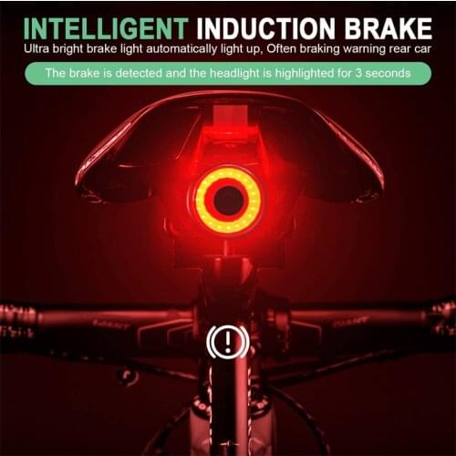 Bike Tail Light, Bicycle Flashlight Ultra Bright Back Brake USB Rechargeable Safety Taillight Waterproof Road Cycling Lights Red