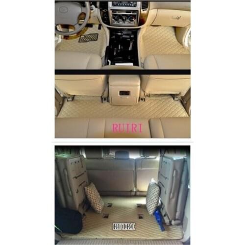 Top quality! Custom full set car floor mats + trunk mat for Lexus LX470 7 seats 2008-1998 waterproof car carpets for LX 470 2004