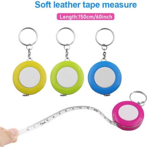 1PC Retractable Tape Ruler 150cm/60 Inch Portable Tape Measure Mini Keychain Soft Ruler Camping Supplies Sewing Measuring Tools
