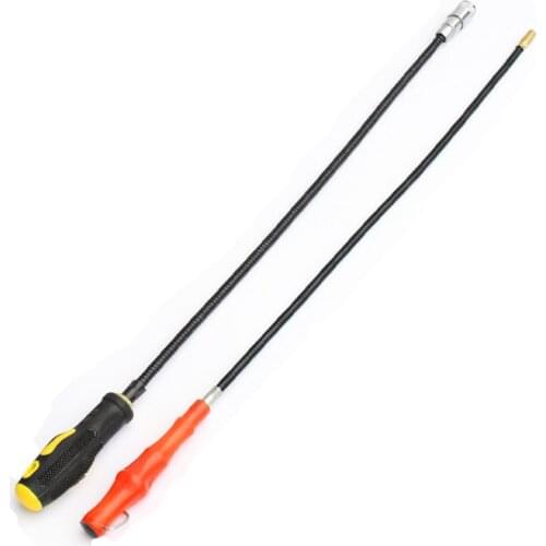 2pcs Strong Magnetic Telescopic Pickup Tool Spring Magnetic Suction Bar For Nuts /Bolts Plastic Handle Flexible Grabber
