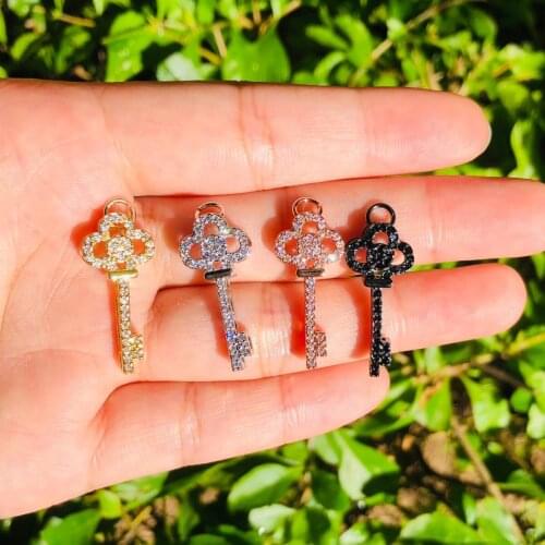 5pcs Crown Key Charm for Women Bracelet Necklace Keychain Making Fashion Pendant for Handmade Craft Jewelry Accessory Wholesale