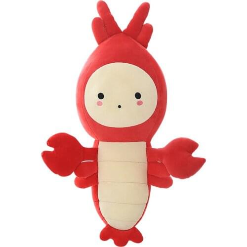 50cm 60cm Creative simulation crayfish doll funny activity gift girl elastic pillow plush toy