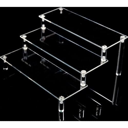 Acrylic Transparent Three-layer Jewelry Wallet Cosmetics Organizer Display Toy Jewelry Display Counter Display Stand