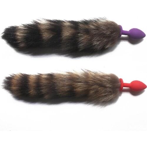 OLO Woman Men Anal Toy Ergonomic Cosplay Silicone Real Fox Tail Butt Anal Plug Flirting Sex Products Couples Adult Sex Toys