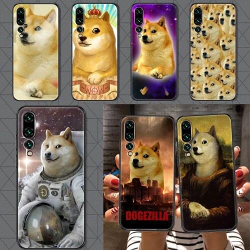 Doge Meme Kabosu Phone case For Huawei P Mate P10 P20 P30 P40 10 20 Smart Z Pro Lite 2019 black silicone funda luxury hoesjes