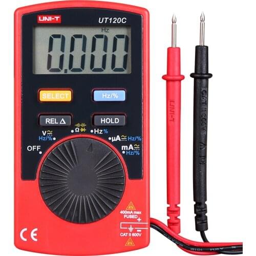 UNI-T Mini Digital Multimeter Portable Voltmeter Tester Meter UT120C AC/DC Frequency Multimeter Ammeter Multitester