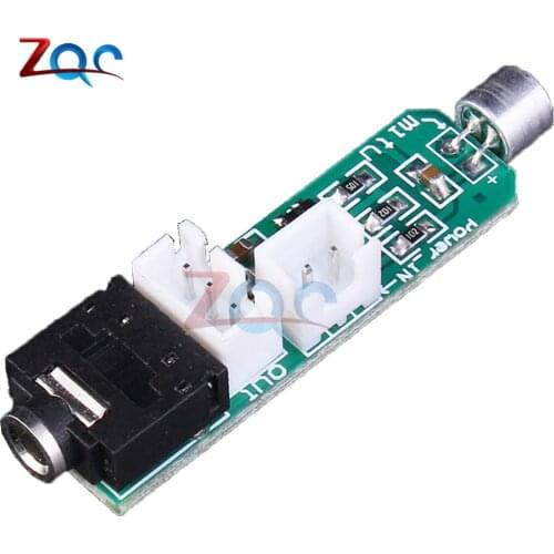 DC 1.5-5V Capacitive Microphone Circuit Amplification Module 3P Terminal 3.5mm Audio Socket