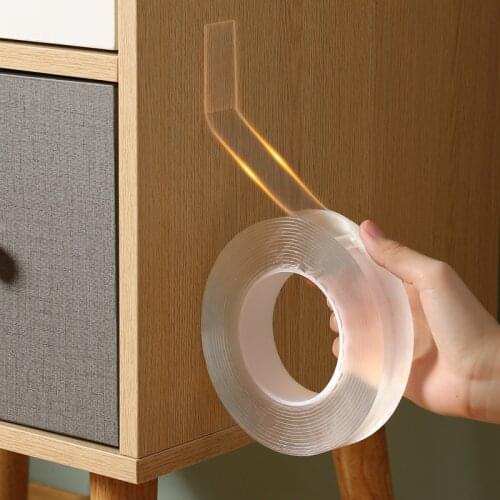 Home Transparent Magic Nano Tape Washable Reusable Double-Sided Tape Adhesive No Trace Paste Removable Glue Cleanable Household