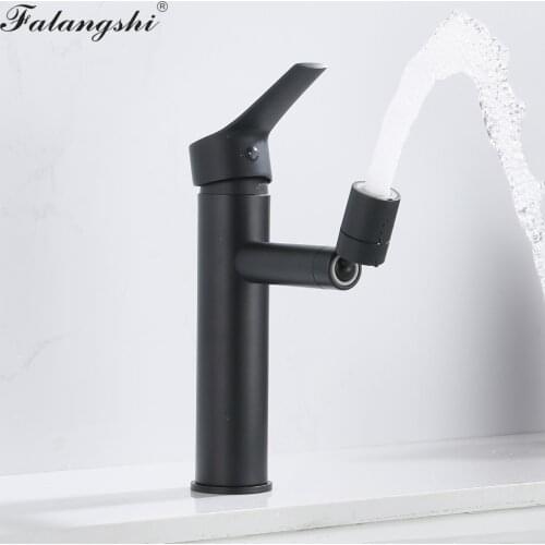 FALANGSHI Black Bath Faucets