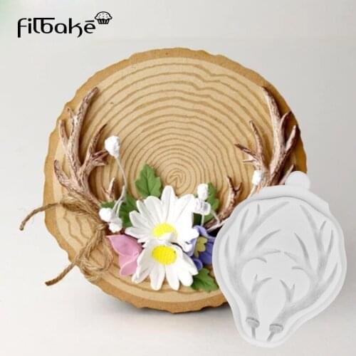 FILBAK Large Antlers Silicone Molds Fondant Cakes Decor Tools Silicone Molds Chocolate Cookies Gorgeous Kitchen Accessories