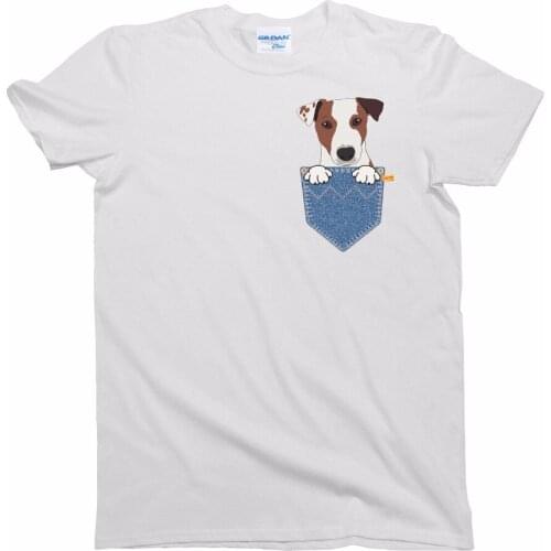 New MenS T Shirt Jack Russell Terrier Pocket Dog Birthday Gift T-Shirt Mens Ladies Unisex Fit brand Mens Tee Shirts