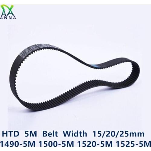 HTD 5M synchronous Timing belt C=1490/1500/1520/1525 width 15/20/25mm Teeth 298 300 304 305 HTD5M 1490-5M 1500-5M 1520-5 1525-5M
