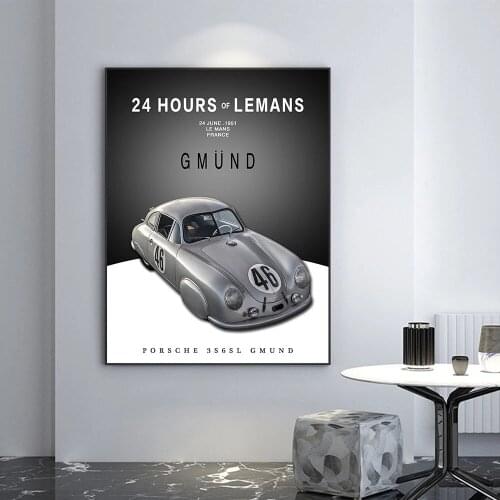 Le Mans 1951 Poster Racing Car Painting Canvas Print Home Decor Wall Art Picture For Living Room Decoration Frameless Cuadros